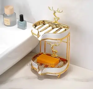 Nordic Ceramic Luxury Drain Soap Rack