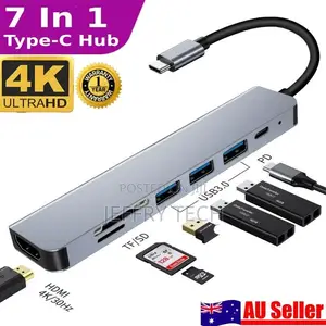 7 in 1 USB-C Type C HD Output HDMI USB Adapter HUB for Ma
