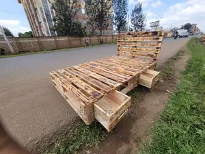 4*6 Pallet Bed With Drawers - Detachable Wood Pallet Bed
