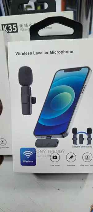 Wireless Lavalier Microphone for Phone iPad, Lapel Clip-On