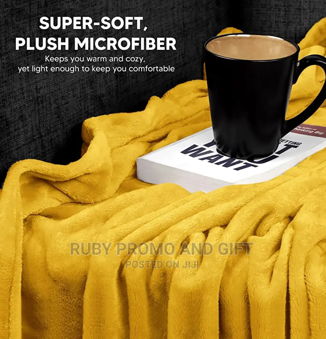 Super Warm Mustard Yellow Fleece Blanket