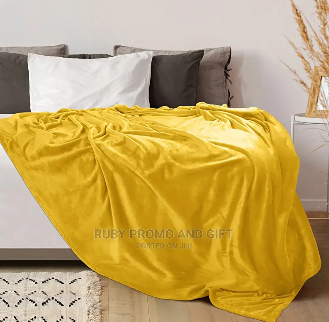 Super Warm Mustard Yellow Fleece Blanket