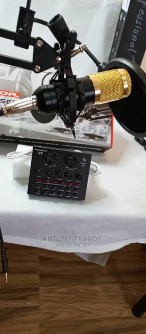 Bm800 Professional Condenser Microphone, V8 Sound Card