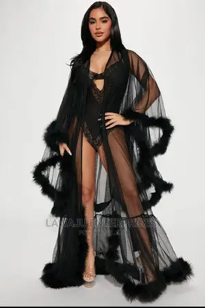 Ladies Double Layered Flawless Sheer Robe Lingerie Nightwear