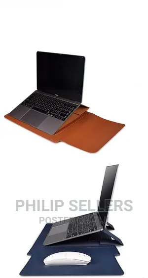 Monogram Brown Laptop Case, Custom Portable Laptop Stand