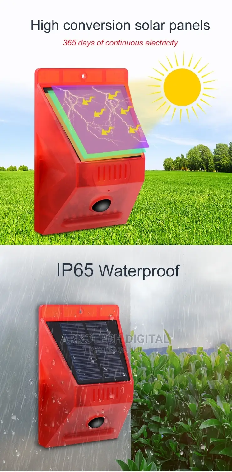 Remote Controlled Motion Sensor Solar Alarm