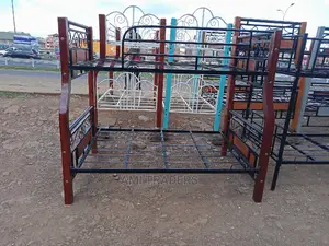 Double Decker Mahogany Metal Bed (4*6 3.5*6)