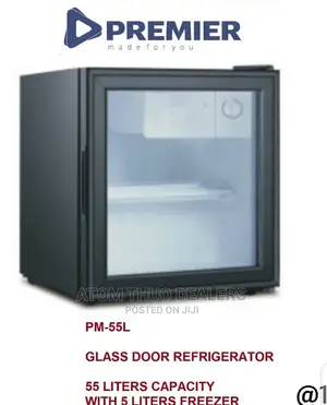 55 Lt Glass Door Premier Refrigerator With 5 Lt Freezer
