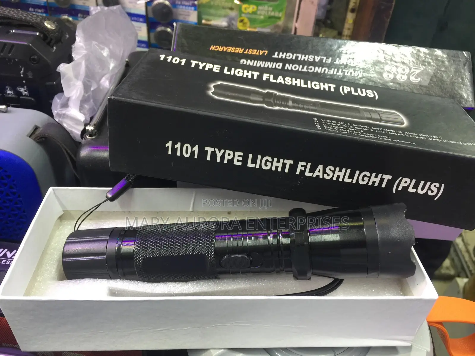 Electric Torch With Laser Pointer Flash
