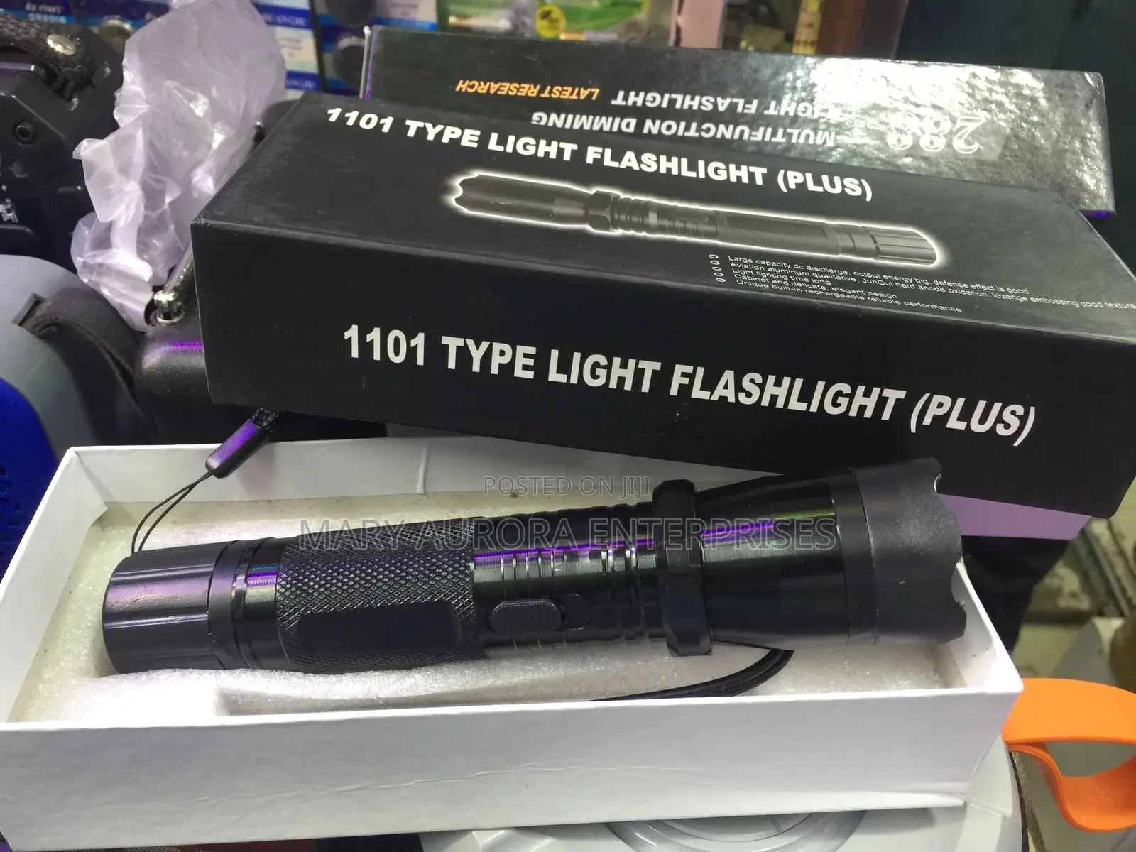 Electric Torch With Laser Pointer Flash