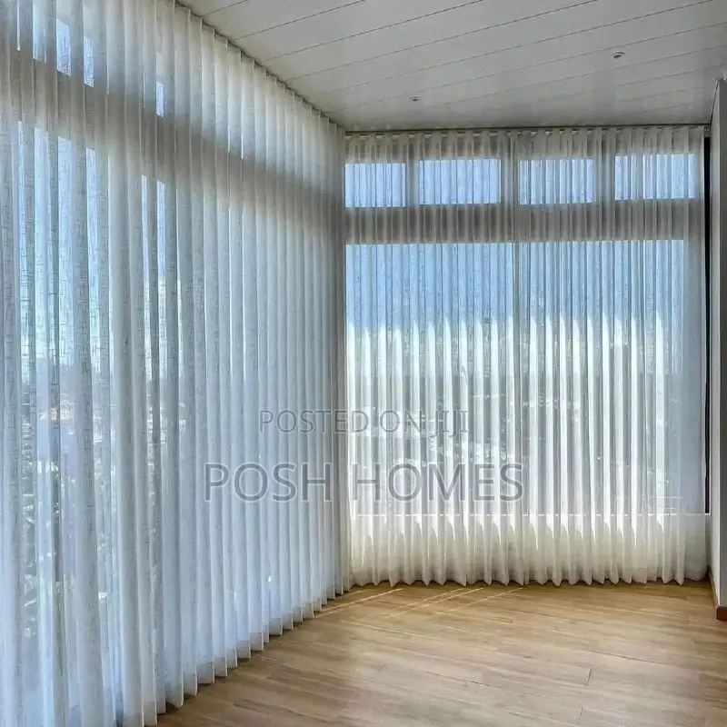 White Heavy Sheer Curtains