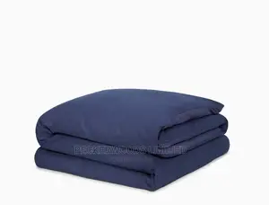 Navy Cotton Flannel Duvet Cover
