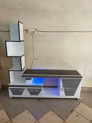 Morden Wooden TV Stand With LED Lights