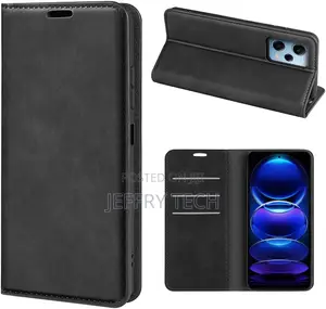 Xiaomi Redmi Note 12 Pro Case, PU Shockproof Case Flip Leath