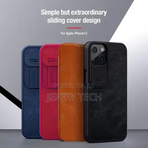 Nilkin Qin Pro Leather Case for iPhone 13 Pro Max - Brown