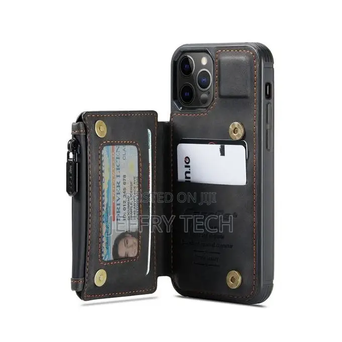 Caseme Leather Back Cover With Pockest for iPhone 13