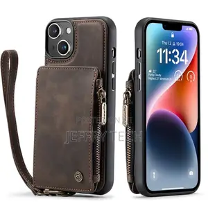 Caseme Leather Back Cover With Pockest for iPhone 13