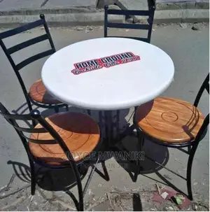 Restaurant Set of Wooden Chairs and a Marble Table
