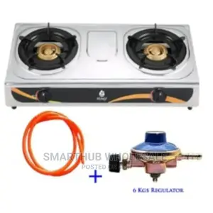 Complete 2 Burner Gas Stove Cooker With Pipe/Regulator