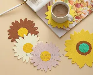 2 Pieces Daisy Silicone Coaster