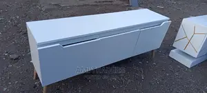 White TV Stand With LED Lights (6FT)