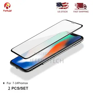 2 PACK for iPhone 12 13 14 Pro MAX X XS 8 7P Tempered Glass