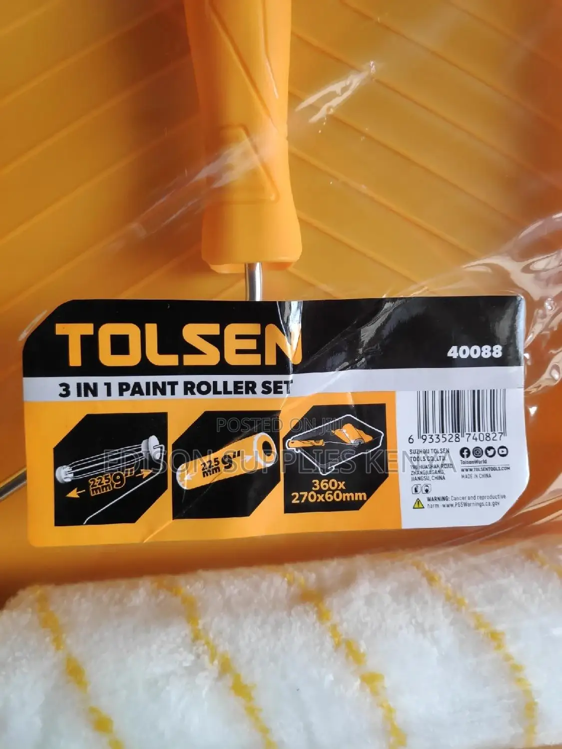 Tolsen Paint Roller Brush Set 3pcs Wall Paint Brush Set