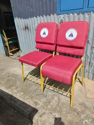 Church Chairs Maroon Colour With Logo