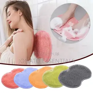 Foot Or Feet And Back Scrubber Or Scrubbing Mat Or Brush