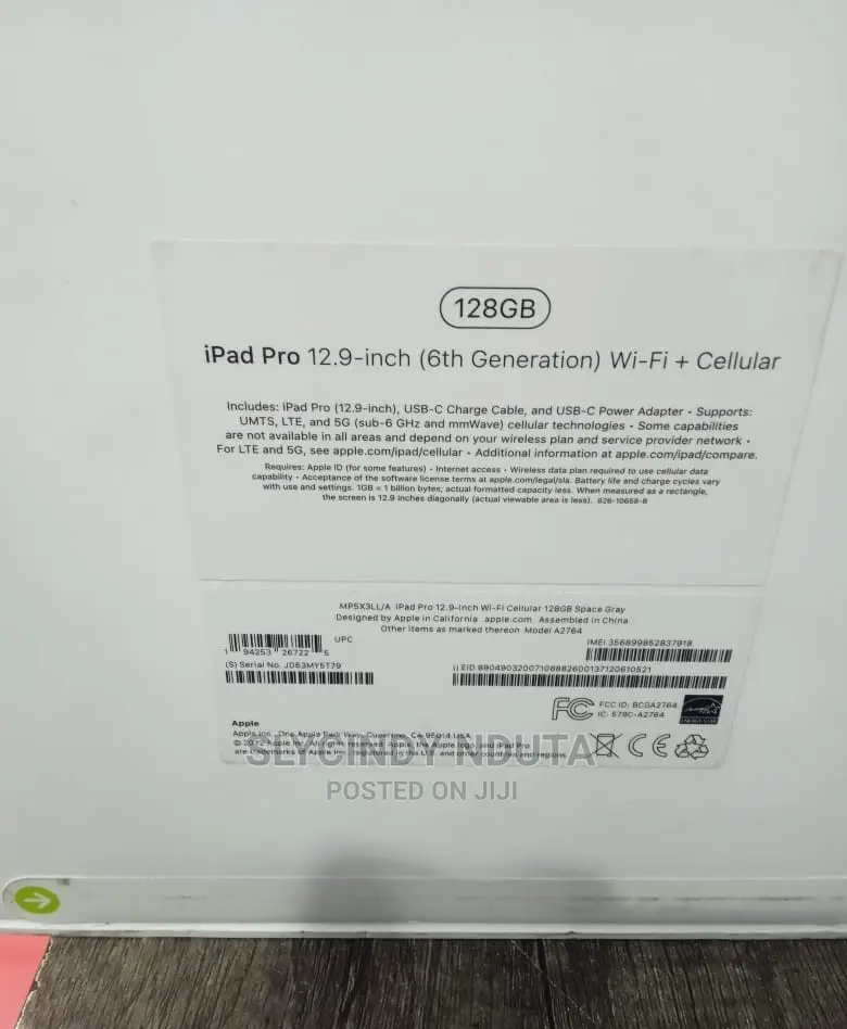 New Apple iPad Pro 12.9 (2021) 128 GB Gray