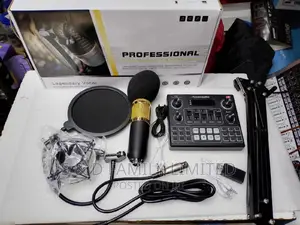 Green Audio Soundcard With BM 800 Complete Microphone Set