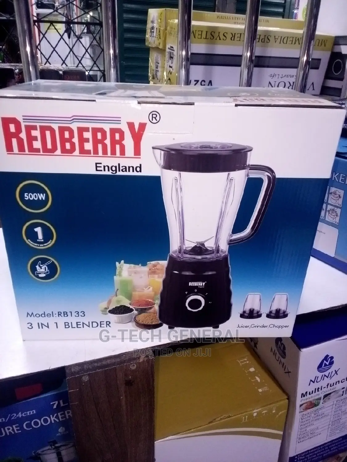 Redberry 3in1 Blender With a Grinder 500w Blender