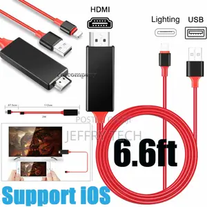 HDMI Mirror Cable Phone to TV Adapter for iPhone 6 7 8p 11 1