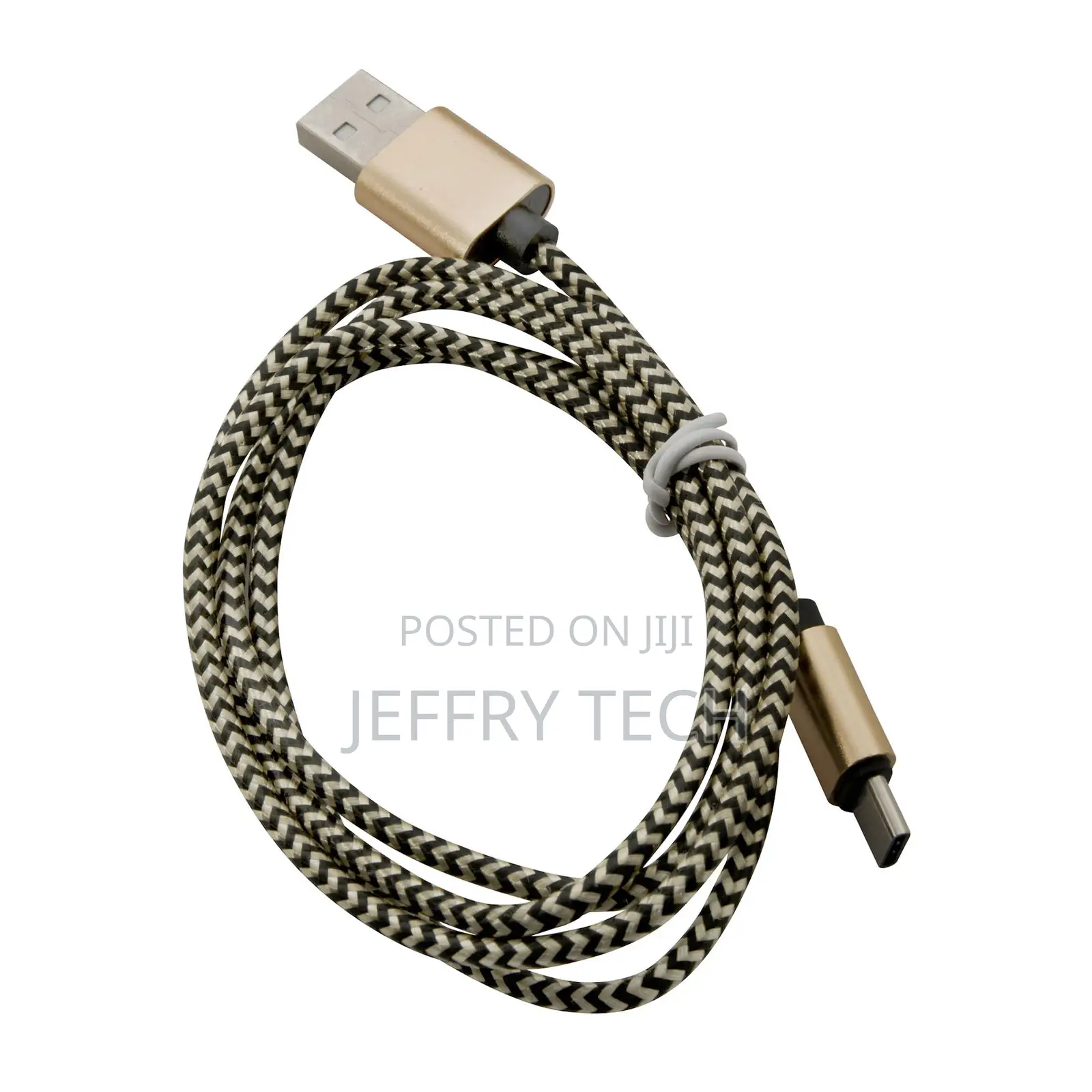 Braided USB Type-C Cable 1M Fits for Android - Gold