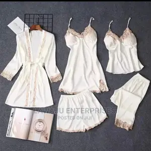 Pajamas Set Lace 5pcs Sleepwear Nightgown Sets
