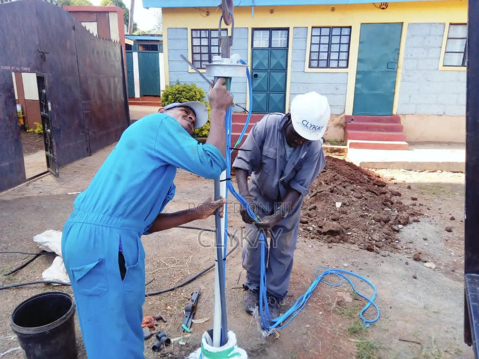 Borehole Equipping Pump Installation and Pump Lowering