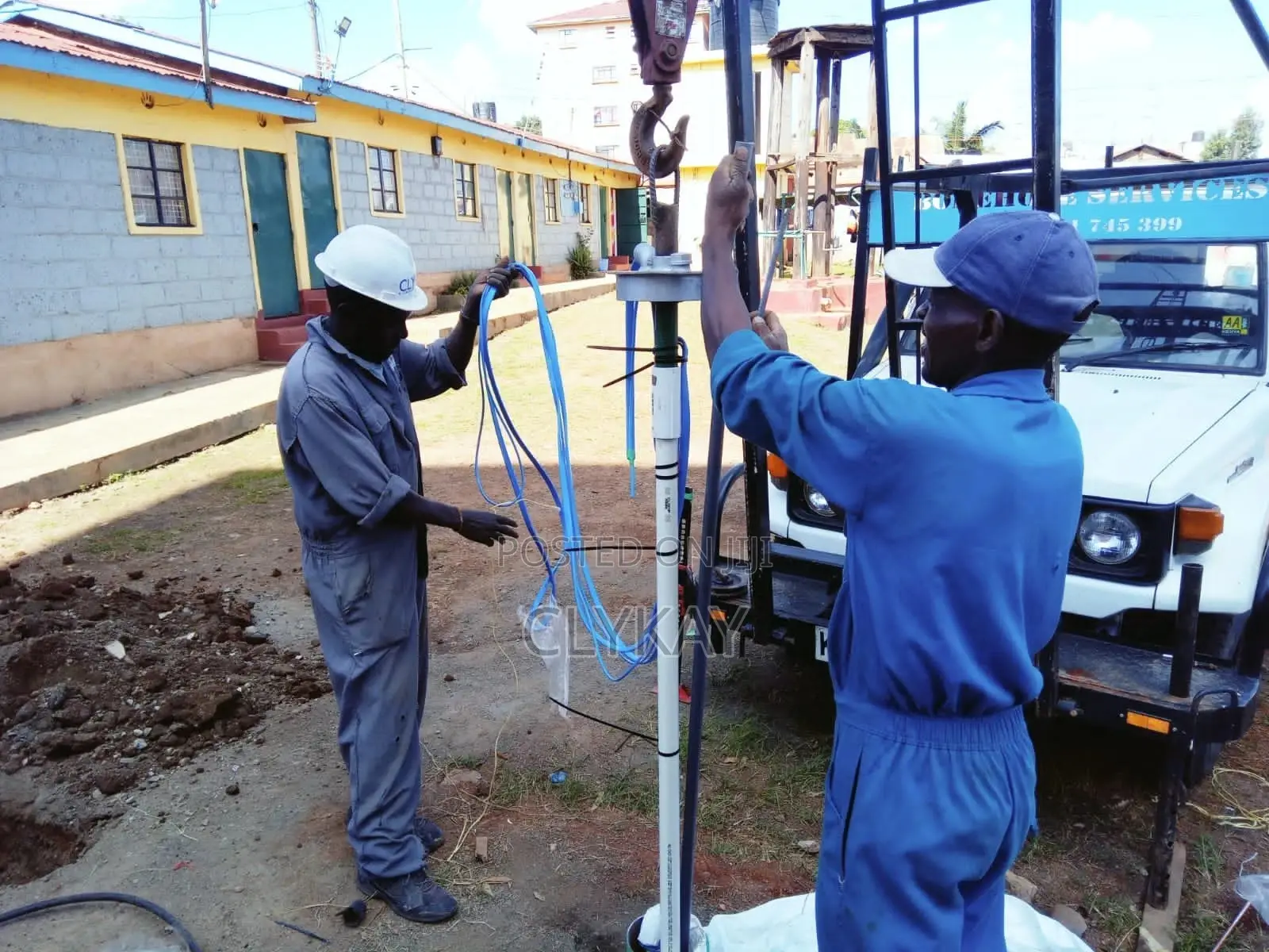 Borehole Equipping Pump Installation and Pump Lowering