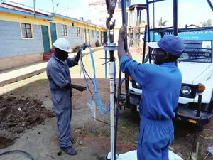 Borehole Equipping Pump Installation and Pump Lowering
