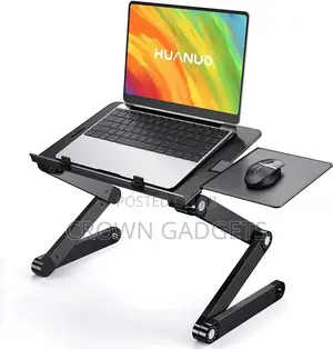 Comfortable Laptop Stand With CPU Fans and Mouse Pad Side