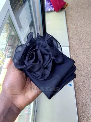 Black Scarves With a Flower