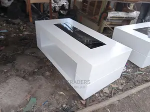 White Mirrored Coffere Table