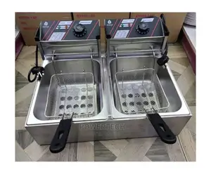 Nunix 6L+ 6L Commercial Double Deep Fryer / Chips Fryer.