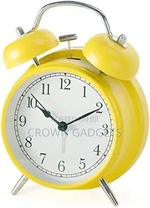 Battery Operated Analog Twin Clock With Backlight