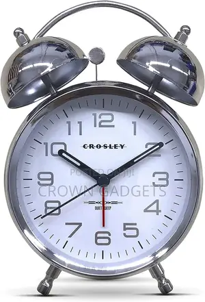 Shiny Silver Twin Bell Alarm Clock