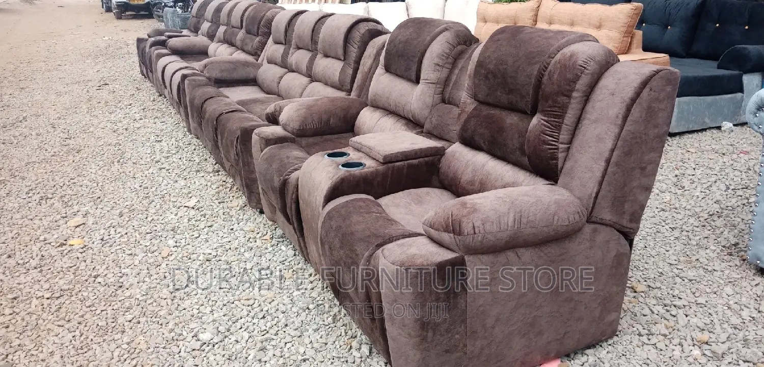 Quality 7 Seater Semi Recliner Sofa