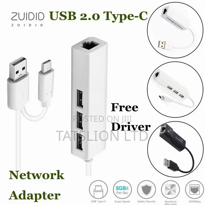 Lan to Type C Adapter