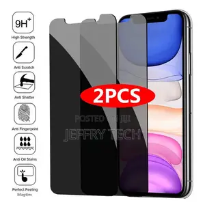 2pcs iPhone 14 13 12 11 Pro Max Privacy Anti-Spy Tempered GL