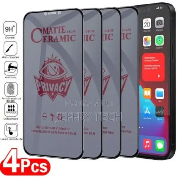 Ceramic Anti-Spy Privacy Screen Protector for iPhone 13