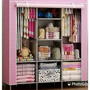 Portable Wooden Wardrobe 3 Columns