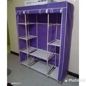 Portable Wooden Wardrobe 3 Columns